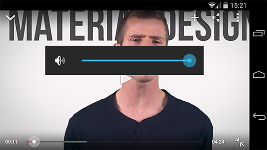 Volume slider in Android 4.4 Kitka