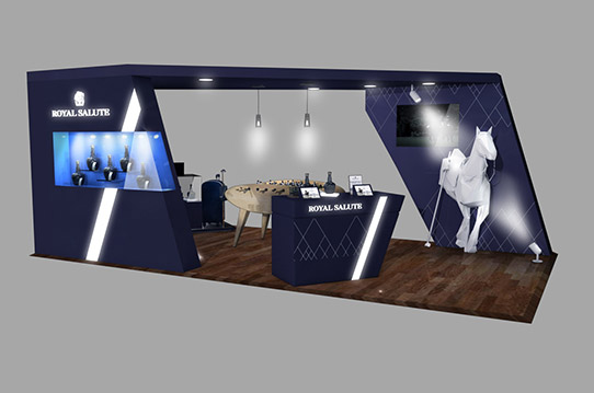 3D concept for Royal Salute Pop-up Store
