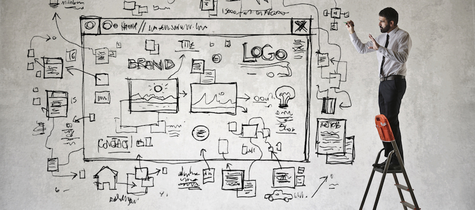 Website architecture process diagram detailing how websites are built