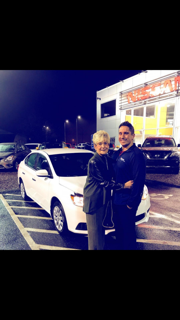 Scott Nail on the right with another happy customer: his grandmother!