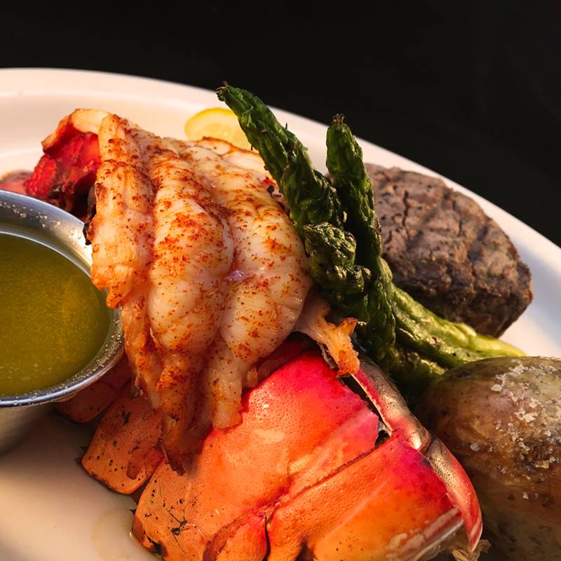 surf and turf at the Wooden Angel