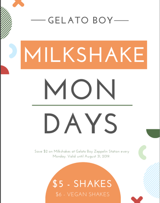 Gelato Boy Milkshake Mondays Zeppelin Station Gelato Boy Milkshake Mondays Zeppelin Station