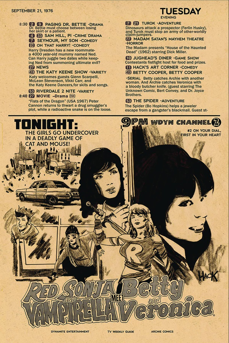 Red Sonja Vampirella Betty Veronica #2 CVR B Hack