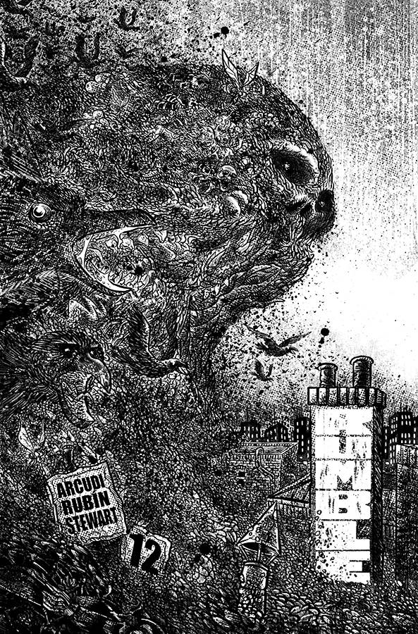 Rumble #12 CVR A BW Rubin