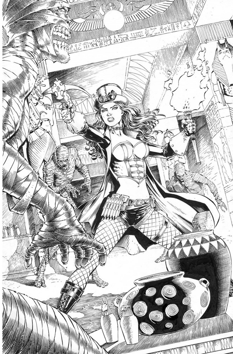 GFT Van Helsing Vs the Mummy of Amun Ra #1 CVR D Metcalf