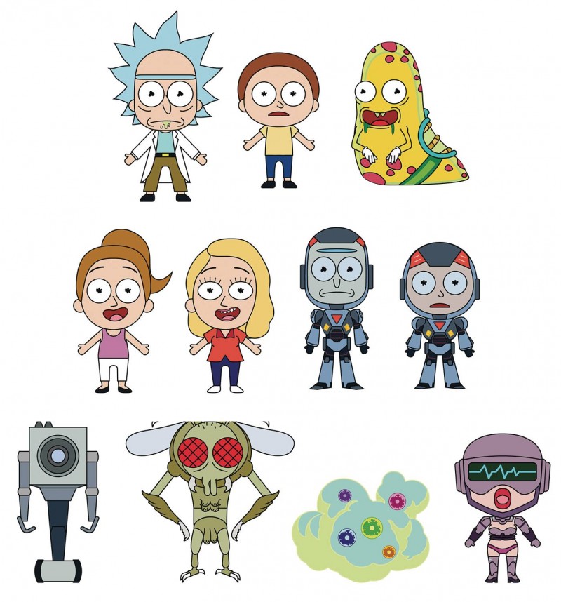 Rick and Morty Laser Cut Figural Keyring