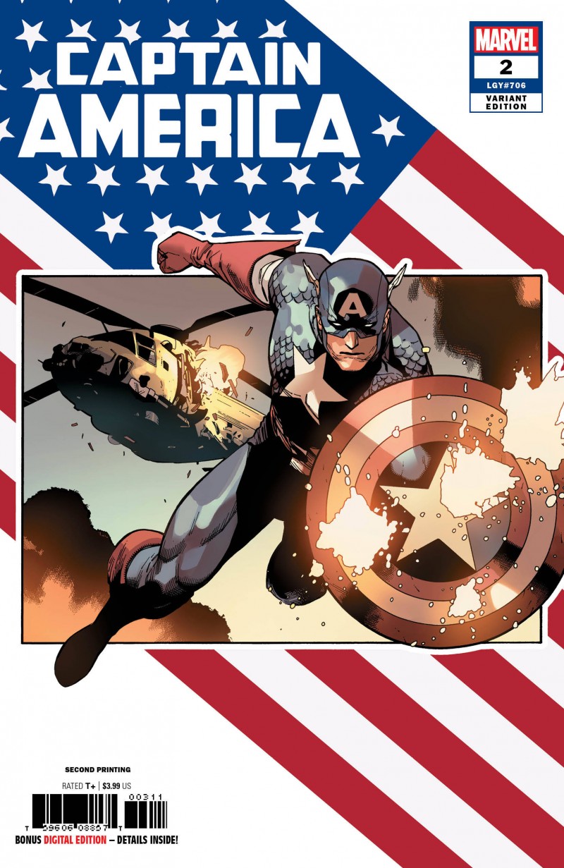 Captain America V8 #2 Second Printing