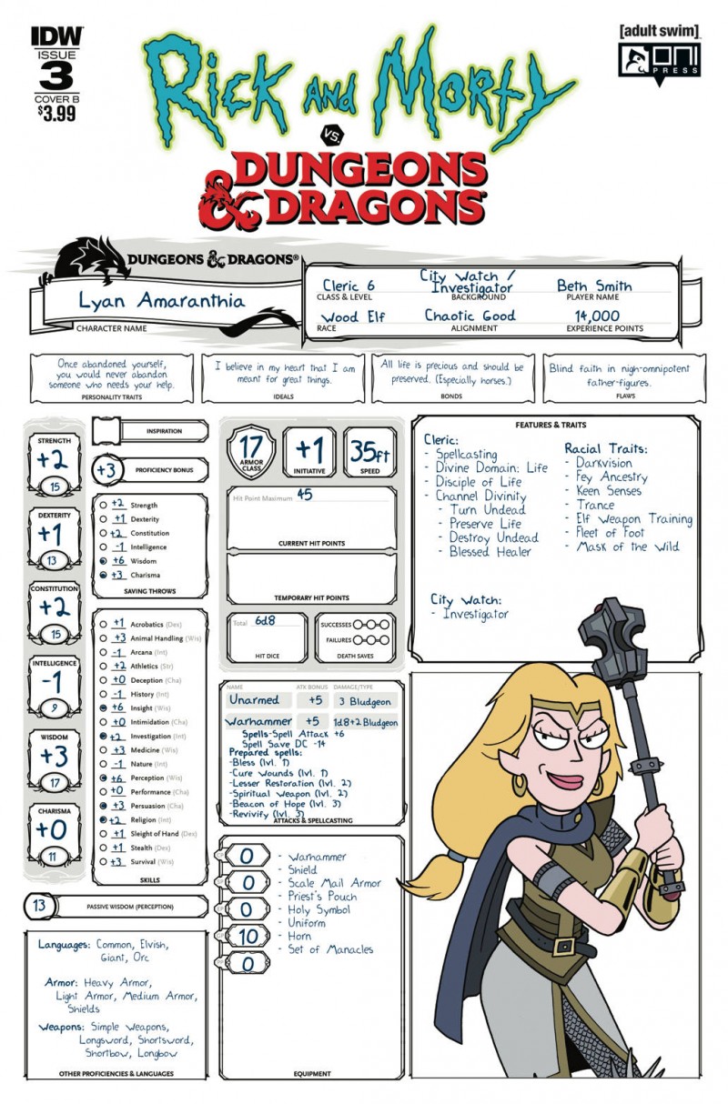 Rick and Morty Vs Dungeons and Dragons #3 CVR B