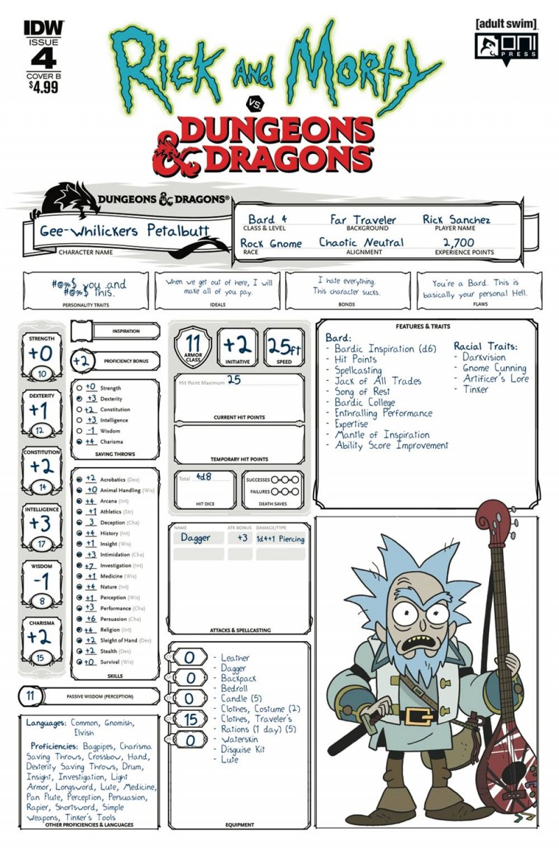 Rick and Morty Vs Dungeons and Dragons #4 CVR B