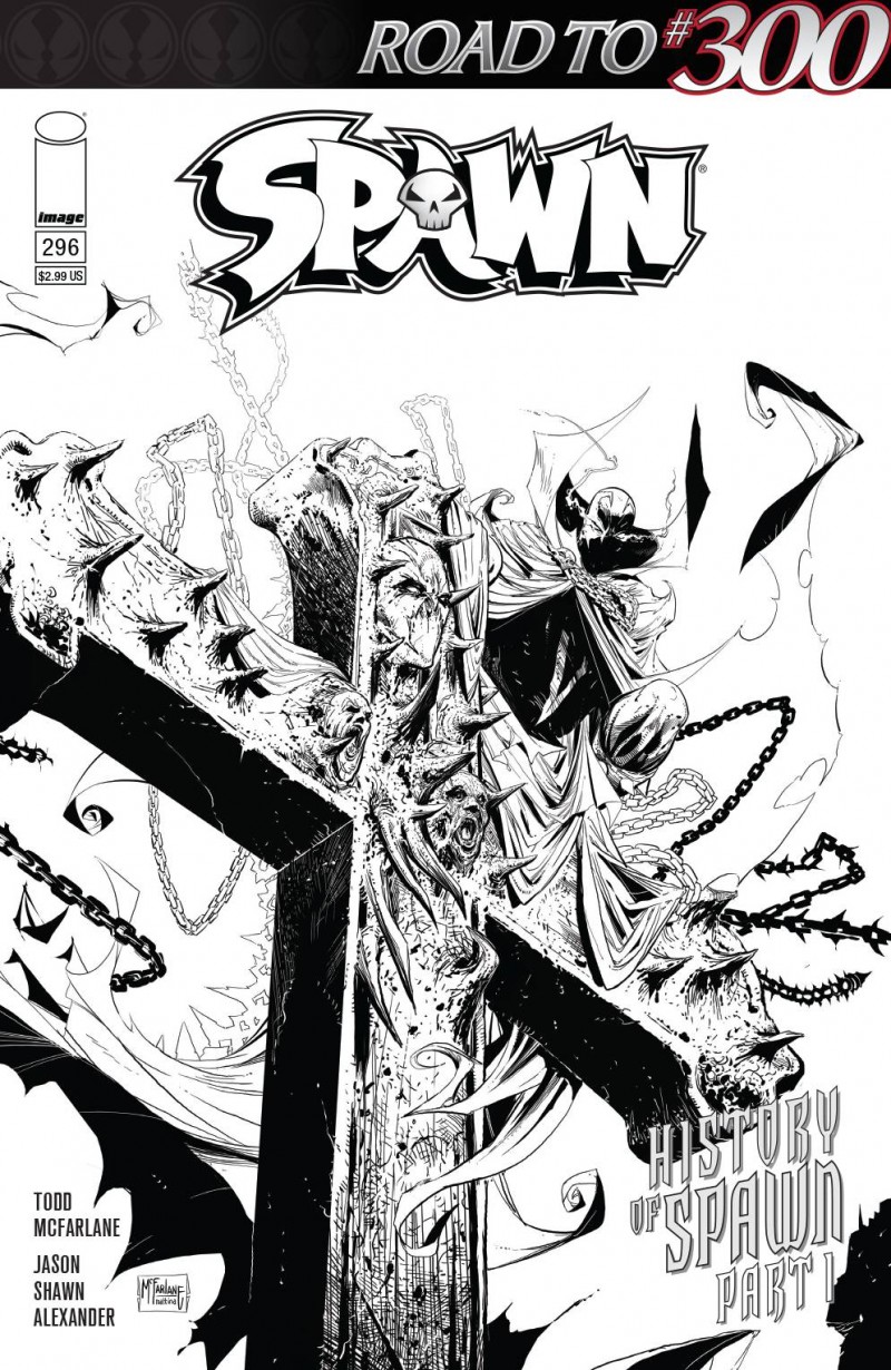 Spawn #296 CVR C BW McFarlane Mattina