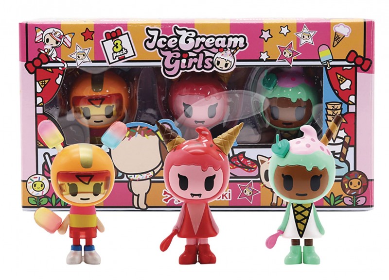 Tokidoki Figure Set Ice Cream Girls 3-Pieces