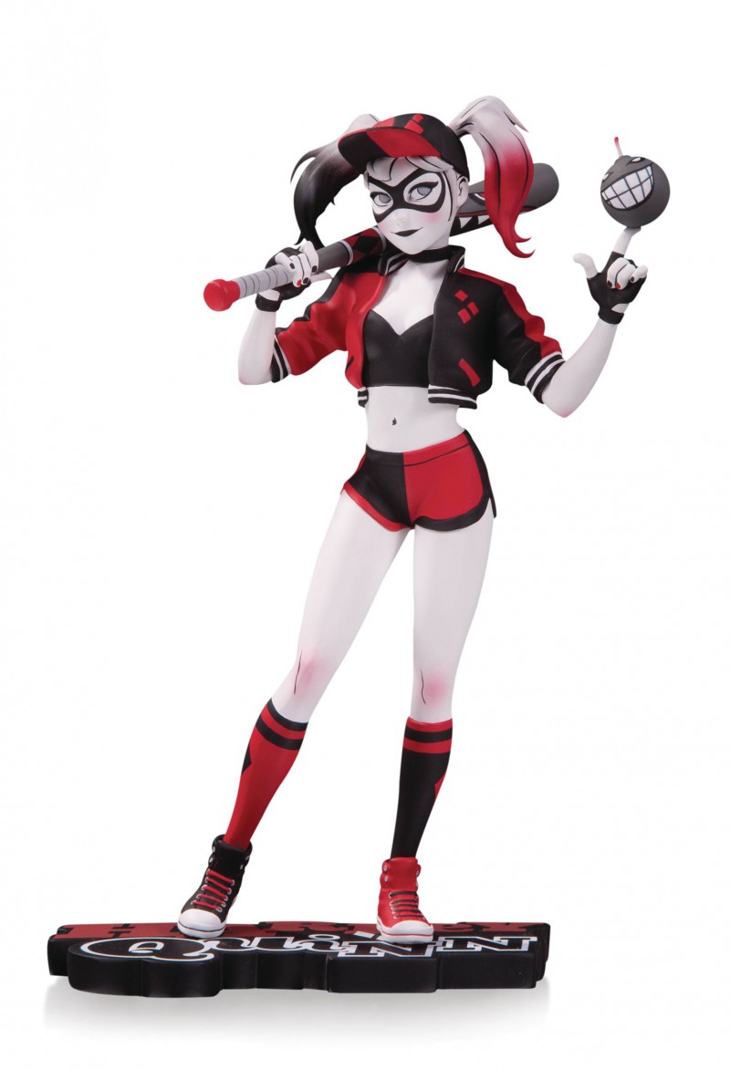 DC Statue Harley Quinn Red White and Black Statue By Chen
